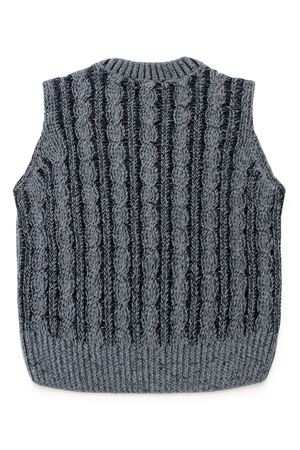 grey cotton gilet DIESEL KIDS | J019730GEAZK900